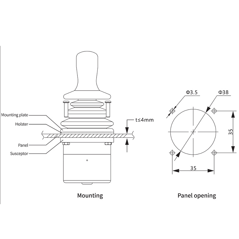 Пальчиковый многоосный джойстик TJ6