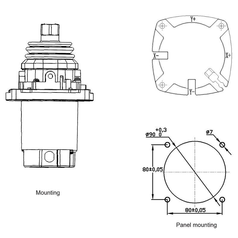 Многоосевой джойстик серии LT86